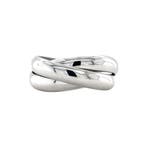 Witgouden trinity ring 18 krt, Verzenden, Zo goed als nieuw, Goud