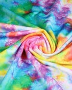 Tricot Polyester Tie Dye Multicolor, Nieuw, Overige kleuren