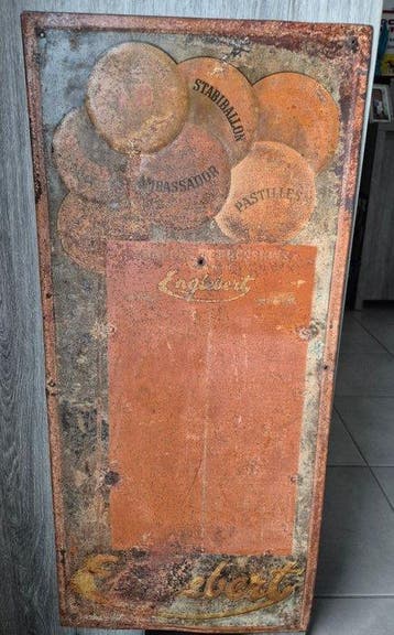 Englebert - Bandenspanningplaat Englebert - Emaille plaat -