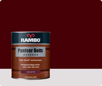 Rambo Pantserbeits Dekkend Klassiek Rood - 750 ml, Nieuw, Beits, Ophalen of Verzenden, Minder dan 5 liter