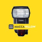 Canon Speedlite flitsers - bij MACCA yellow, Ophalen of Verzenden, Zo goed als nieuw, Canon, Kantelbaar