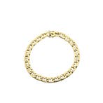 Massief gouden gourmetschakel armband (Schakelarmband), Ophalen of Verzenden, Gebruikt, Overige kleuren, Goud