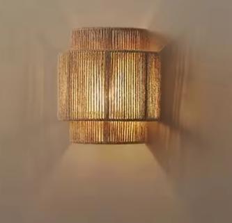 Henneptouw Wandlamp – Creatieve E27 Sfeerlamp voor Gang, Verzenden, Nieuw