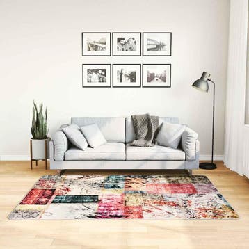 vidaXL Vloerkleed wasbaar patchwork 120x180 cm meerkleurig, Verzenden, Nieuw