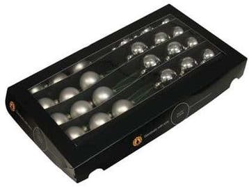Kerstballen op lange draad zilver combi mat glans 4 cm 30, Ophalen of Verzenden, Nieuw