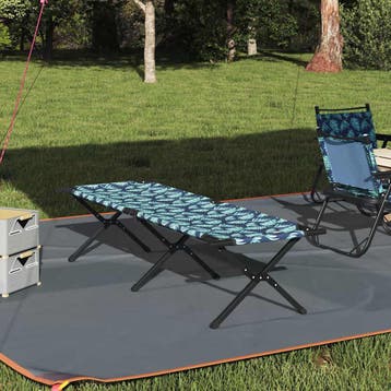 vidaXL Opvouwbaar Camping Bed Blad Bossen 193 x 69 x 45 cm, Caravans en Kamperen, Verzenden, Nieuw