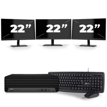 HP EliteDesk 800 G6  -   i7-10e  - 16GB  - 256GB  + 3x 22 in, Verzenden, Refurbished, HP, SSD