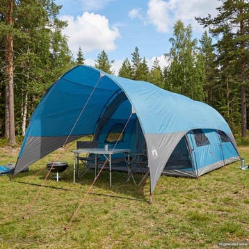 vidaXL Tunnel Tent met Waterdichte Regenhoes 10-persoons, Verzenden, Nieuw, Tot en met 2