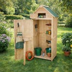 Lendo Online Tuinschuur 74,5x50x180 cm Vurenhout Naturel, Tuin en Terras, Verzenden, Nieuw