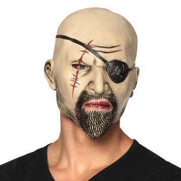 Latex Hoofdmasker Piraat, Verzenden, Nieuw