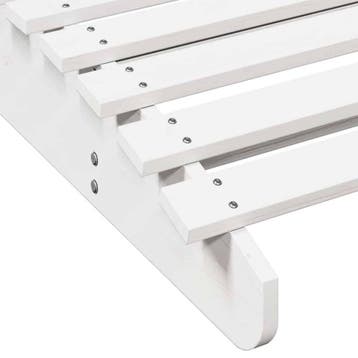 vidaXL Ligbed 205x70x31,5cm van massief grenenhout - wit, Caravans en Kamperen, Kampeeraccessoires, Ophalen of Verzenden, Nieuw