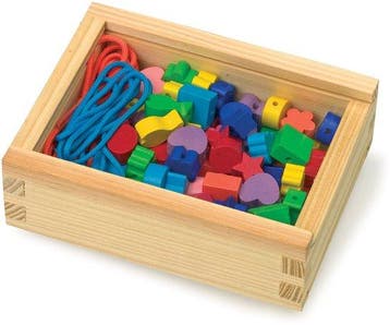Small Foot - Houten Rijg Kralen, 84st. (Educatief), Verzenden, Nieuw