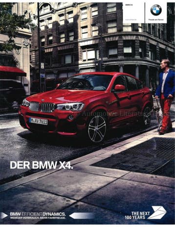 2017 BMW X4 BROCHURE DUITS, Nieuw, BMW, Author