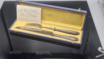Argent Minerve 950°/°° - Houtwerkset (2) Art Deco