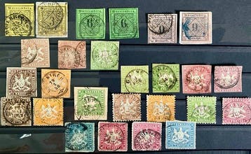 Württemberg 1851/1863 - Oud-Duitsland - Württemberg 26, Postzegels en Munten, Gestempeld