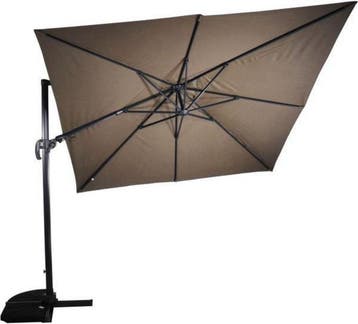 Zweefparasol VirgoFlex Taupe 300 x 300 cm, Ophalen of Verzenden, Nieuw