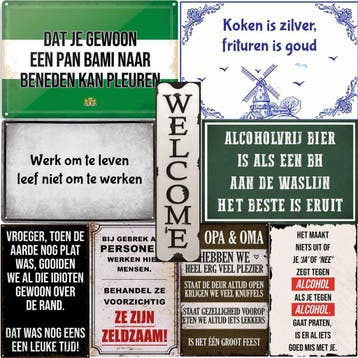 Metalen wandborden reclameborden cafe bar decoratie mancave, Metaal, Verzenden, Nieuw, Meerkleurig