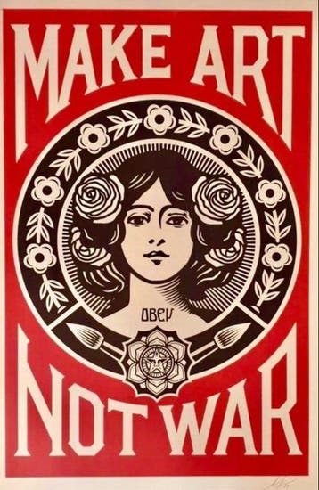 Shepard Fairey (OBEY) - Make Art Not War - Jaren 2000
