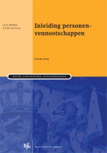 Inleiding personenvennootschappen 9789089746436, Verzenden, Zo goed als nieuw