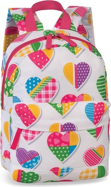 Fabrizio Rugzak Hartjes 5 Liter Wit/roze, Verzenden, Nieuw