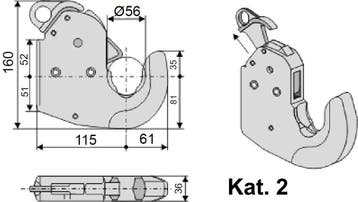Set van 2 Vanghaken Cat 2 met Kogels - SPH430526, Zakelijke goederen, Agrarisch | Tractoren, Ophalen of Verzenden, Nieuw