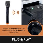 Karaoke Microfoon – Draadloos - Zwart – Lenco - MCW-020BK •, Muziek en Instrumenten, Microfoons, Verzenden, Zo goed als nieuw