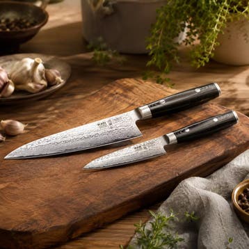 Yaxell Ran – 2-delige Messenset – Koksmes 15,5 cm & Schi, Ophalen of Verzenden, Nieuw, Rvs of Chroom