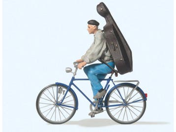 Preiser 45070 Student auf Fahrrad 1:22,5 (Figuren, Scenery), Ophalen of Verzenden, Nieuw