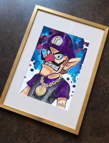 Video game figuur WAR LUIGI X BITCOIN BTC X CRYPTO EDITION, Nieuw