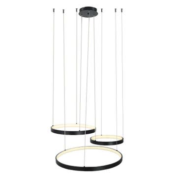 Design hanglamp zwart, Giorgio, 60W, 2700K LED, Ophalen of Verzenden, Nieuw, Design