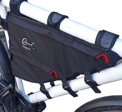 Waterdichte Driehoekige Fietstas – Stevige Frametas Voor Mountainbike, Racefiets En Meer (zwart)