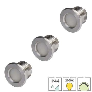 Set van 3 LED mini inbouwspots | 3 watt dimbaar | 2700K warm, Verzenden, Nieuw, Overige fittingen