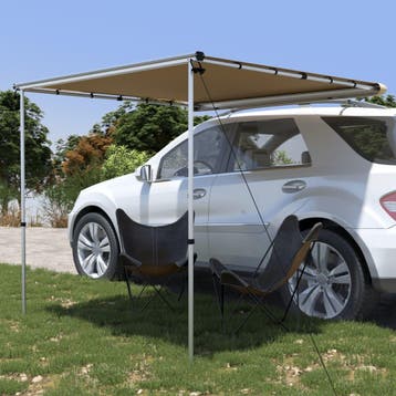 vidaXL Luifel voor camper en caravan 1,8x2x2,15 m beige, Verzenden, Nieuw, Tot en met 2