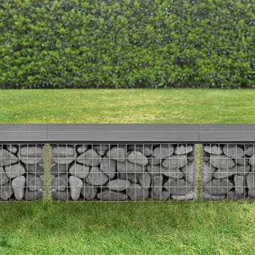 HKC tuinbank steenkorf 100x30x45 cm grijs, Tuin en Terras, Tuinsets en Loungesets, Verzenden, Nieuw