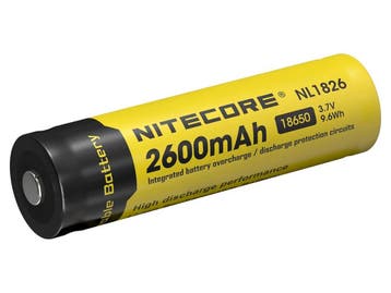Nitecore NL1826 oplaadbare 18650 Li-ion batterij 2600mAh, Verzenden