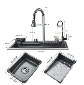 Waterval Inbouw Spoelbak van RVS 304 voor Keuken, Huis en Inrichting, Verzenden, Nieuw