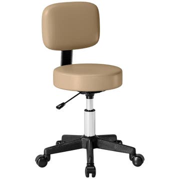 Verstelbare Rolkruk Met Rugleuning 72-84 Cm Hoog 360° Draaib, Verzenden, Nieuw