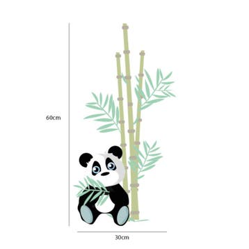 Panda met bamboe muursticker (30x60cm), Verzenden, Nieuw