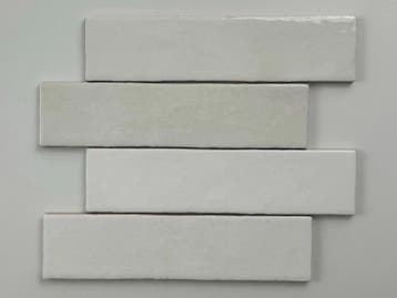 Wandtegel Wit 6x24,6cm (Muurtegels, Muur- en plafondtegels), Nieuw, 20 tot 40 cm, 10 m² of meer, Wandtegels