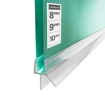 Douchestrip met waterkering, 2 × 100 cm, voor glas, Nieuw