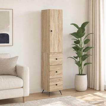 vidaXL Kastenset 2 st 34,5 x 34,5 x 90 cm Bewerkt hout, Verzenden, Nieuw