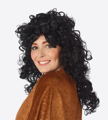 Pruik Zwarte Lange Krullen Yara, Kleding | Dames, Ophalen of Verzenden, Nieuw