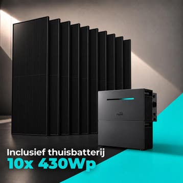 Zonnepanelen Thuisbatterij Pakket - 4 kWh - 10x 430Wp, Ophalen of Verzenden, Nieuw