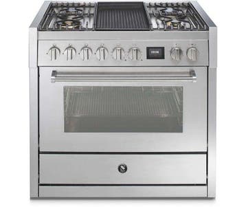 €6430 Steel GQ9S-4B gas fornuis met 4 branders + bakplaat, Witgoed en Apparatuur, Fornuizen, Ophalen of Verzenden, Nieuw