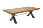 Massief houten eettafel THOR 200cm vintage bruin grenen, Huis en Inrichting, Tafels | Eettafels, Ophalen of Verzenden, Nieuw