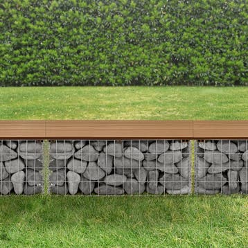 HKC tuinbank steenkorf 100x30x45 cm teakhout, Tuin en Terras, Tuinsets en Loungesets, Verzenden, Nieuw