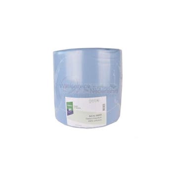 Poetspapier op rol 3-laags blauw 380 meter / 37 cm breed, Verzenden