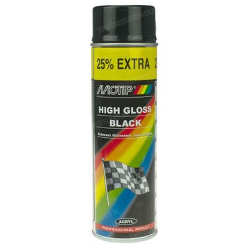 Motip Spuitlak zwart hoogglans 500ml, Ophalen of Verzenden, Nieuw, MoTip