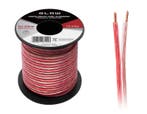 HQ luidsprekerkabel 2 x 1.50 mm transparant/rood op rol 25 m, Ophalen of Verzenden, Nieuw