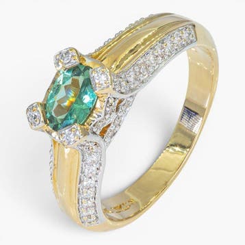 Zonder minimumprijs - Ring - 14 karaat Witgoud, HRD - LeVian, Sieraden, Tassen en Uiterlijk, Nieuw